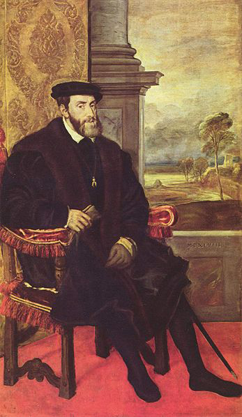 Titian Portrat des Karl V. im Lehnstuhl