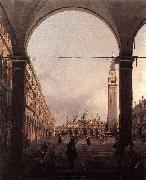 Canaletto Piazza San Marco: Looking East from the North-West Corner f Norge oil painting reproduction