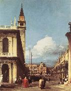 Canaletto, The Piazzetta, Looking toward the Clock Tower df