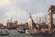 Canaletto La Punta della Dogana (Custom Point) dfg Norge oil painting reproduction