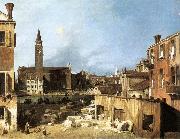 Canaletto The Stonemason s Yard Norge oil painting reproduction