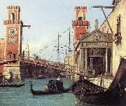 Canaletto View of the Entrance to the Arsenal (detail) s Norge oil painting reproduction