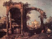 Canaletto Capriccio: Ruins and Classic Buildings ds Norge oil painting reproduction