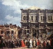 Canaletto The Feast Day of St Roch (detail) f Germany oil painting reproduction