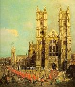 Canaletto Westminster Abbey with a Procession of the Knights of Bath Norge oil painting reproduction