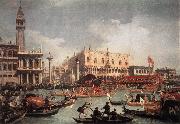 Canaletto The Bucintore Returning to the Molo on Ascension Day Norge oil painting reproduction