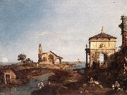 Canaletto Capriccio with Venetian Motifs df Norge oil painting reproduction