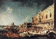 Canaletto Arrival of the French Ambassador in Venice d Norge oil painting reproduction