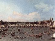 Canaletto London: Westminster Bridge from the North on Lord Mayor s Day Norge oil painting reproduction
