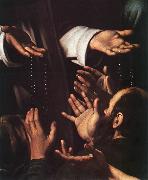 Caravaggio, Madonna del Rosario (detail) dsf