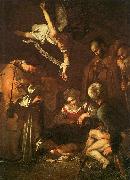Caravaggio The Nativity with Saints Francis and Lawrence oil painting picture wholesale