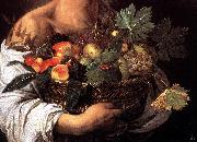 Caravaggio Boy with a Basket of Fruit (detail) fg Sweden oil painting reproduction