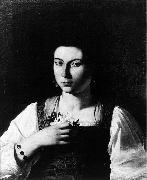 Caravaggio Portrait of a Courtesan fg Norge oil painting reproduction