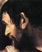 Caravaggio Supper at Emmaus (detail) d France oil painting reproduction