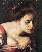 Caravaggio, Madonna Palafrenieri (detail) f