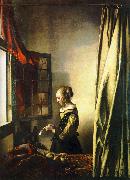 JanVermeer Girl Reading a Letter at an Open Window Norge oil painting reproduction