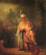 Rembrandt David's Farewell to Jonathan Norge oil painting reproduction