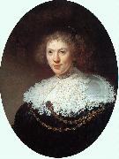 Rembrandt Woman Wearing a Gold Chain France oil painting reproduction