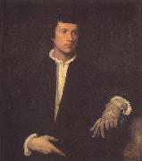 Titian Man with a Glove oil painting artist