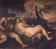 Titian Nymph and Shepherd oil painting artist