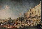 Canaletto The Arrival of the French Ambassador in Venice Norge oil painting reproduction