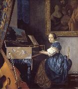 JanVermeer, A Young Woman Seated at a Virginal