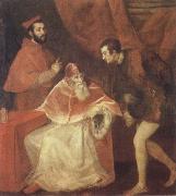 Titian Pope Paul III and his Cousins Alessandro and Ottavio Farneses of Youth oil painting artist