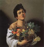 Caravaggio, Jungling with fruits basket