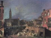 Canaletto the stonemason s yard Norge oil painting reproduction