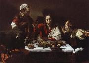 Caravaggio, jesus och larjungarna i emmaus