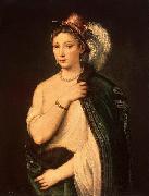 Titian Female Portrait. oil painting artist