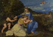 Titian, The Virgin and Child with the Infant Saint John and a Female Saint or Donor