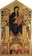 Cimabue Madonna and Child Enthroned with Eight Angels and Four Prophets