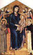 Cimabue Madonna nad Child Enthroned with Two Angels and SS.Francis and Dominic oil painting artist