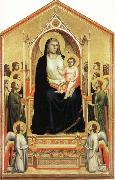 Giotto Madonna and Child Enthroned among Angels and Saints oil painting artist