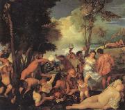 Titian Bacchanal Norge oil painting reproduction