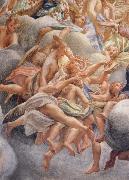 Correggio, Assumption of the Virgin,details with angels bearing musical instruments