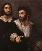 Raffaello Portrait de l'artiste avec un ami France oil painting reproduction