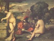 Titian Concert Champetre(The Pastoral Concert) (mk05) Germany oil painting reproduction