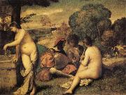 Giorgione Concert Champetre Sweden oil painting reproduction
