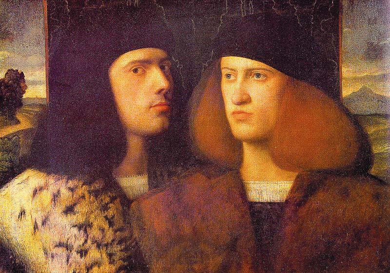 CARIANI Portrait of Two Young Men fd Norge oil painting art