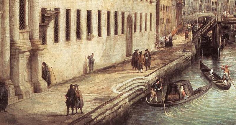 Canaletto Rio dei Mendicanti (detail) s Norge oil painting art