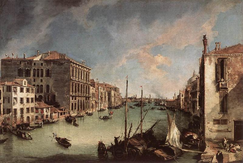 Canaletto Grand Canal, Looking East from the Campo San Vio Spain oil painting art