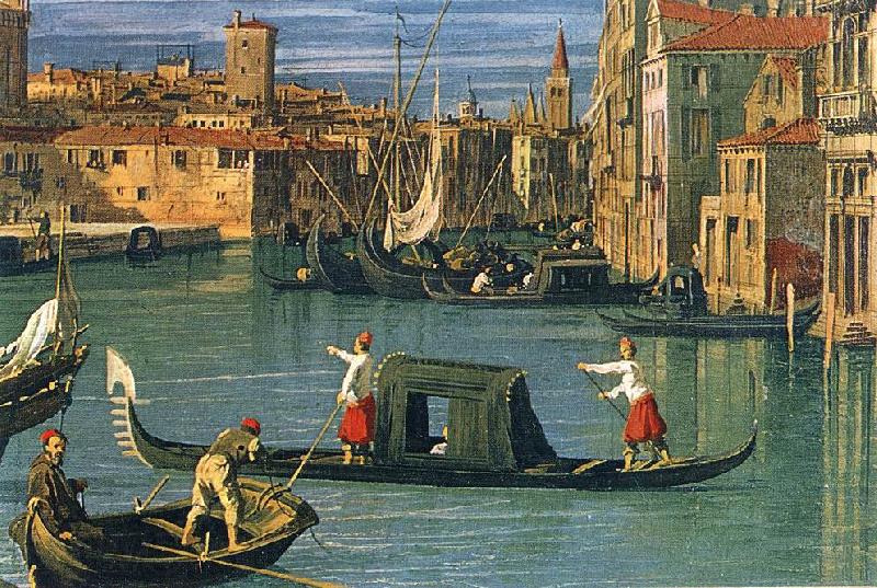 Canaletto The Grand Canal and the Church of the Salute (detail) ffg Norge oil painting art