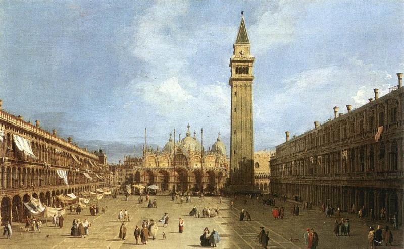 Canaletto Piazza San Marco f Norge oil painting art