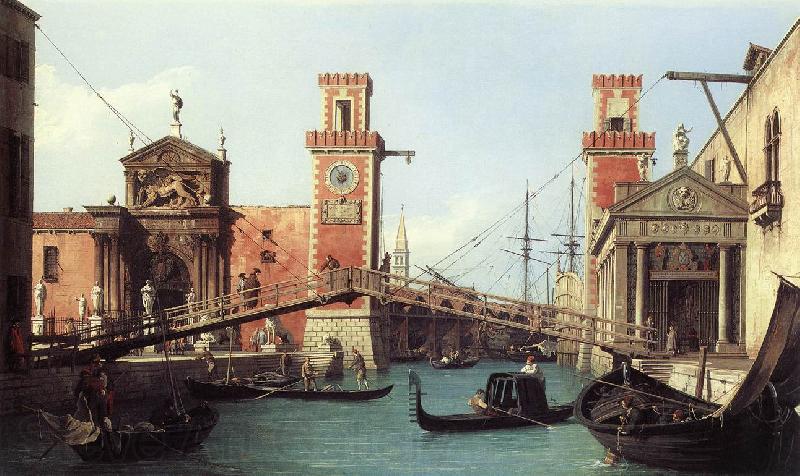Canaletto View of the Entrance to the Arsenal df Spain oil painting art