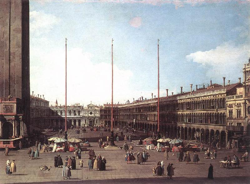 Canaletto Piazza San Marco, Looking toward San Geminiano df Norge oil painting art