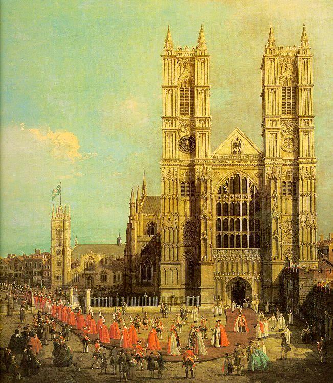 Canaletto Westminster Abbey with a Procession of the Knights of Bath Spain oil painting art