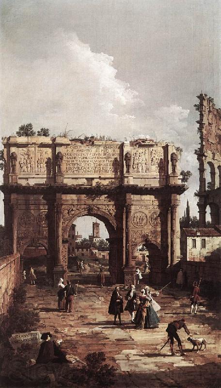 Canaletto Rome: The Arch of Constantine ffg Norge oil painting art
