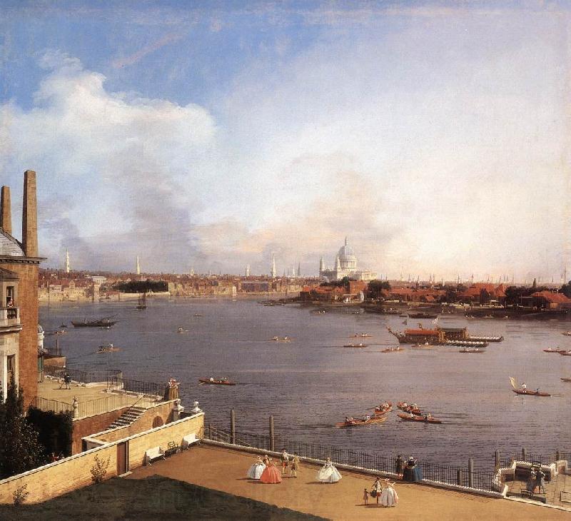 Canaletto London: The Thames and the City of London from Richmond House g Norge oil painting art
